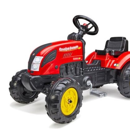 Falk šliapací traktor 2058L Country Farmer s vlečkou - červený