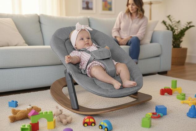 Set stolička Inpira + novorodenecký set + hojdacia základňa, Cookie Beige