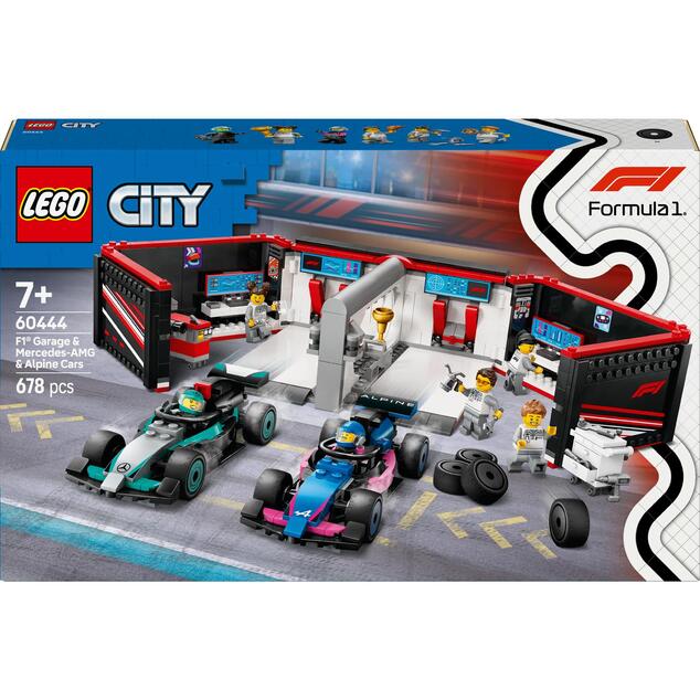 LEGO® City 60444 Garáž F1® a autá Mercedes-AMG a Alpine