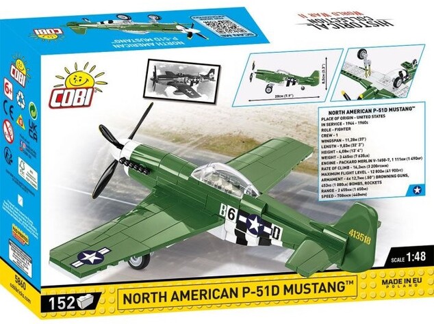 Cobi II WW North American P-51D Mustang, 1:48, 152 k