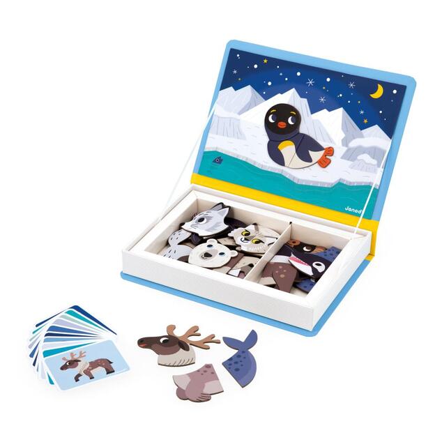 Janod Magnetibook Polárne zvieratká Magnetická kniha pre deti