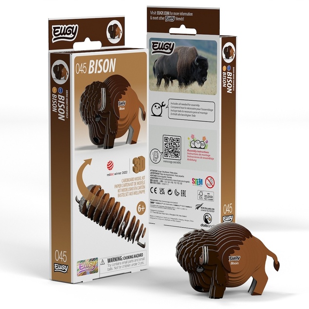 EUGY Bison 3D puzzle di cartone