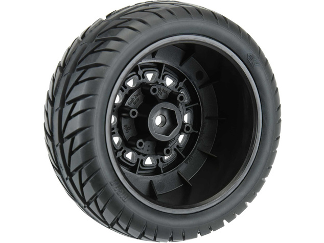 Pro-Line koleso 2.2/3.0", pneu Street Fighter, disk Raid H12 čierny (2)