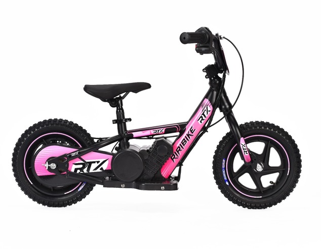 Detské elektrické odrážadlo RIRIBIKE RTX3 24V (12”), ružové, Lítiová batéria, 100W motor,