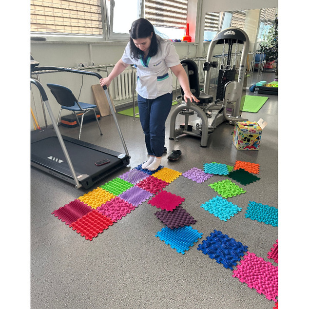 Ortek Masážna rehabilitačná podložka Ortek Mix 10 prvkov Tvrdá