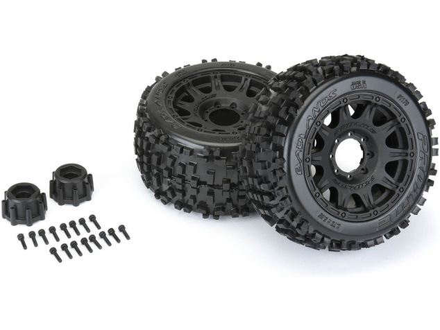 Pro-Line koleso 3.8", pneu Badlands, disk Raid H17 čierny (2)