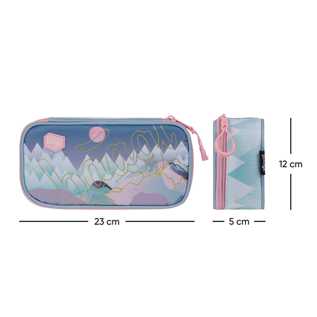 BAAGL Školský peračník etui Skate Moon