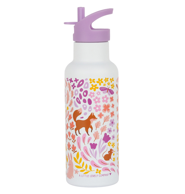 A Little Lovely Company - nerezová fľaša na pitie, 500 ml - kvetinová záhradka