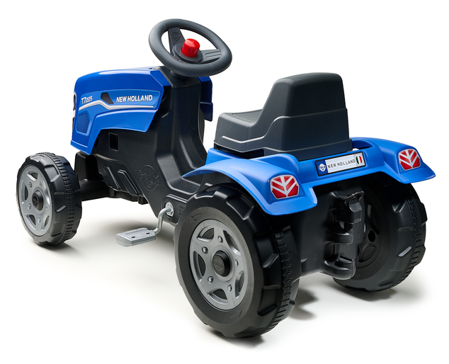 Falk Tractor de pedales New Holland con remolque