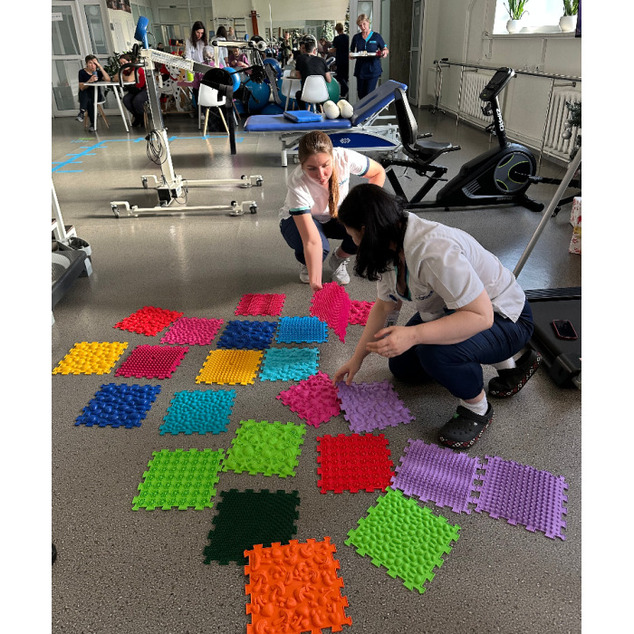 Ortek Masážna rehabilitačná podložka Ortek Mix 10 prvkov Tvrdá