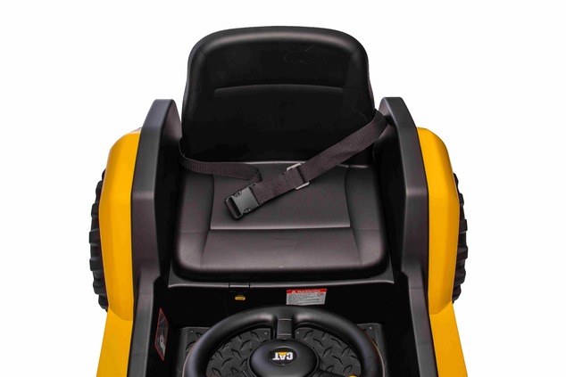 Licencovaný elektrický Báger Caterpillar, Jednomiestny, žltý, USB vstupom na MP3 Prehrávač