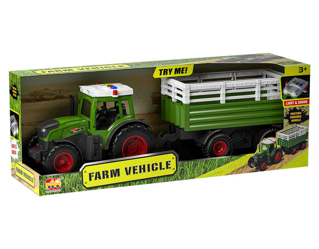 Traktor s prikolicom i efektima 42 cm