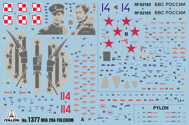 Model zrakoplova 1377 - MIG29 "FULCRUM" (1:72)