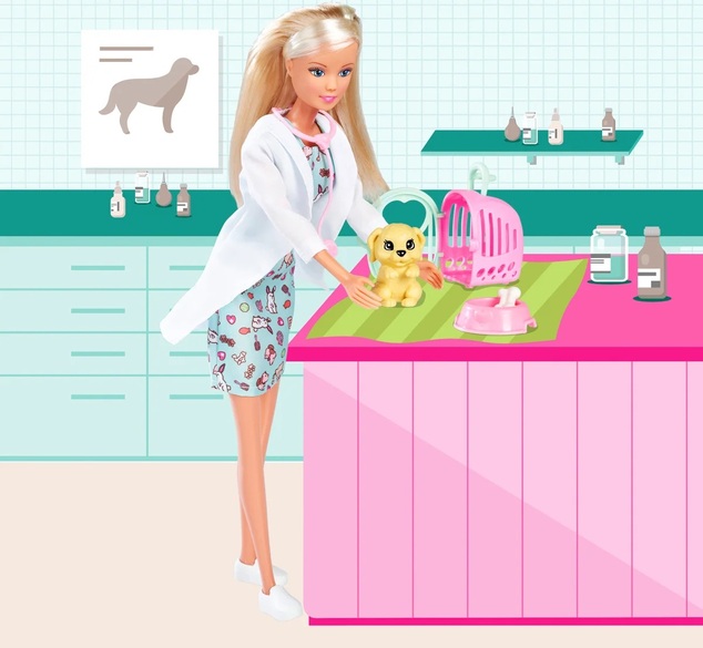 Bábika Steffi Veterinárka