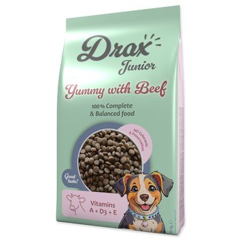 Krmivo Drax Junior s hovädzím mäsom 10kg