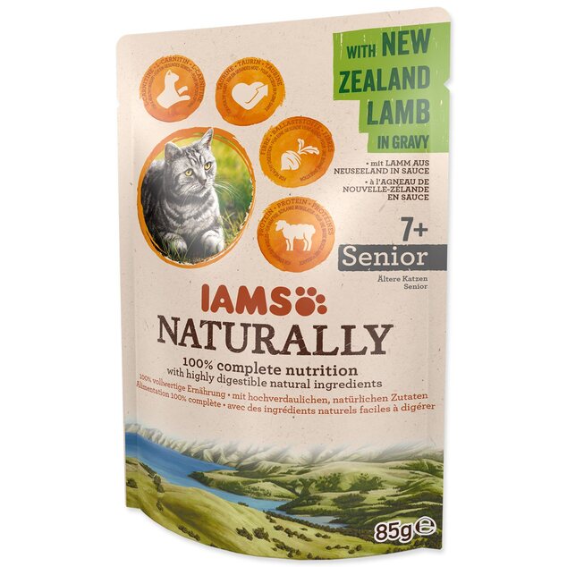 Kapsička IAMS Naturally Senior jahňacie v omáčke 85g