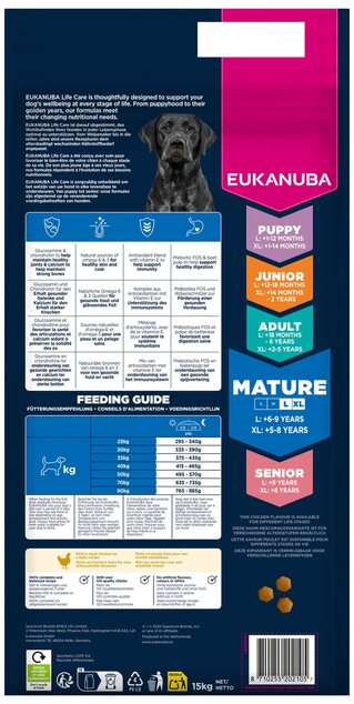 Krmivo EUKANUBA Mature Large rich in fresh chicken 15 kg