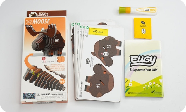 EUGY Los 3D puzzle di cartone