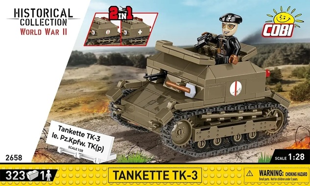 Cobi II WW Tankette TK-3 / le. PzKpfw TK(p), 1:28, 318 k, 1 f