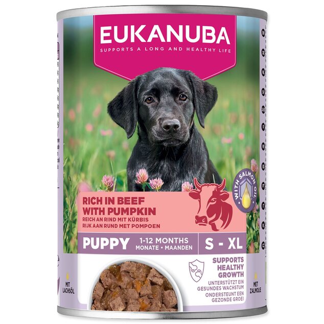 Konzerva EUKANUBA Puppy bohotá na hovädzie s tekvicou 400 g