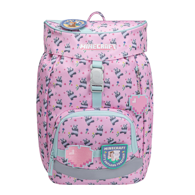 BAAGL SET 3 Airy Minecraft Panda: zaino, astuccio, sacca