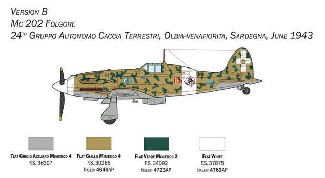 Model Kit letadlo 1439 - MC 202 Folgore (1:72)