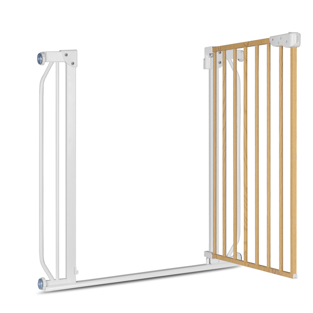LIONELO Barrière de sécurité pour enfants Truus Slim White Natural 75-105 cm