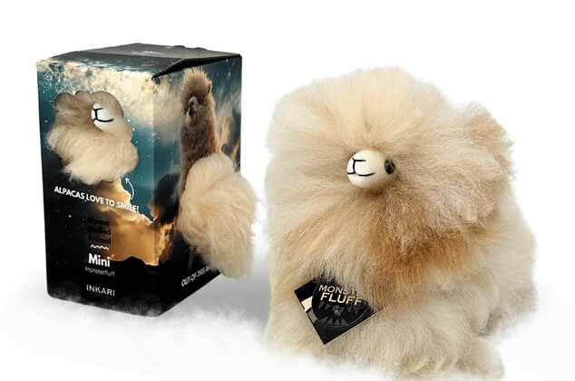 INKARI Плюшена играчка Алпака Mini Monsterfluff Sandstone 15см