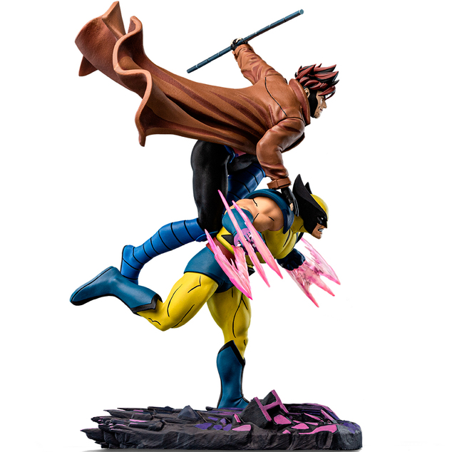 Iron Studios X-Men ' 97 - Gambit &amp; Wolverine Deluxe Art Scale 1/10 Statue