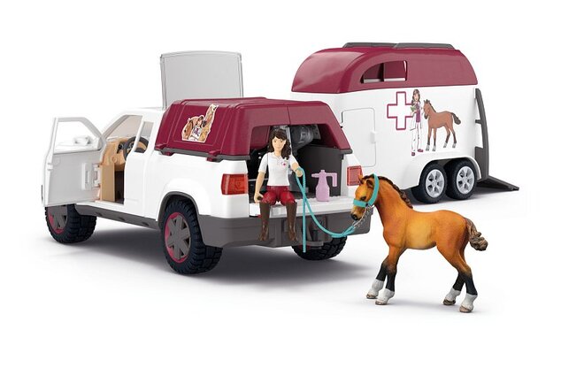 Schleich Mobiler Tierarzt mit Anhänger