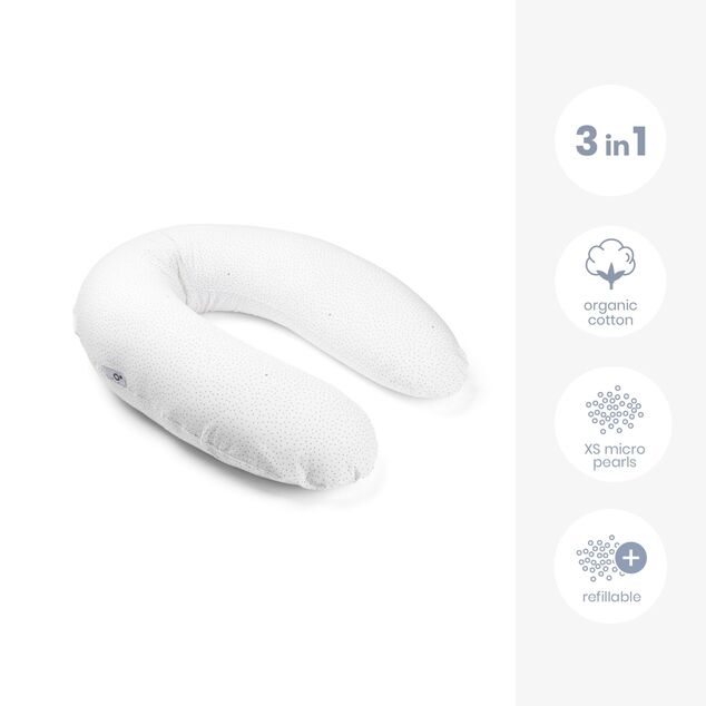 Buddy multifunkčný dojčiaci vankúš, Silver Dots