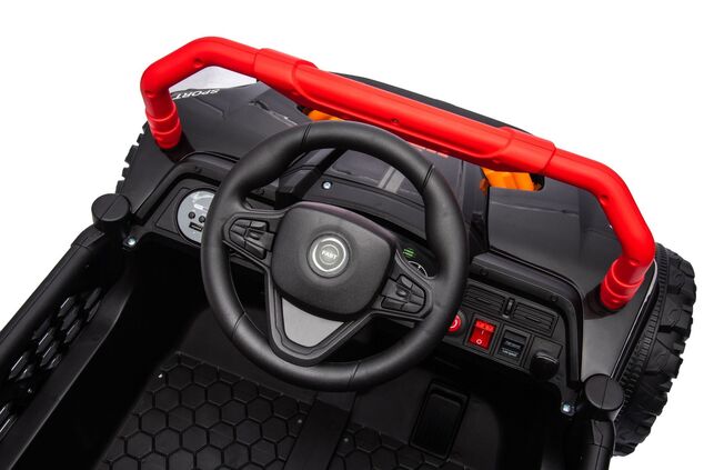 Elektrické autíčko UTV Small 12V, čierne, Pohon zadných kolies, 12V batéria