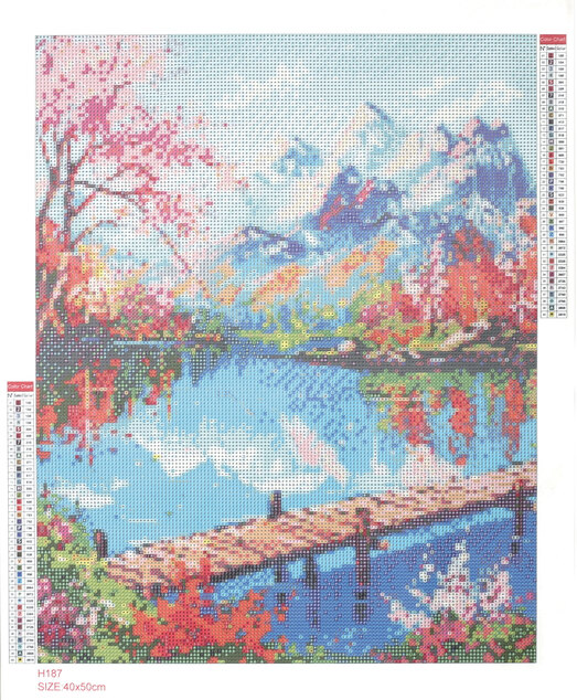 GRAINE CREATIVE Diamantno slikanje Jezero 40x50cm