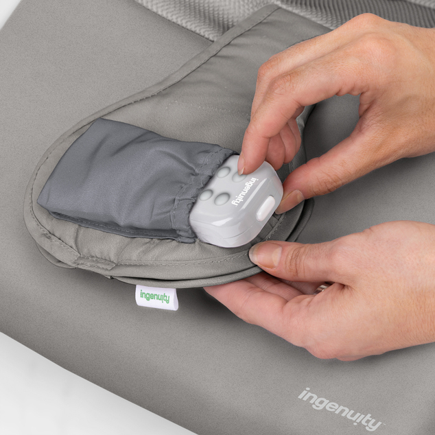 INGENUITY Transat à bascule avec vibration, prêt pour les voyages Nestlé™ Gris, 0m+