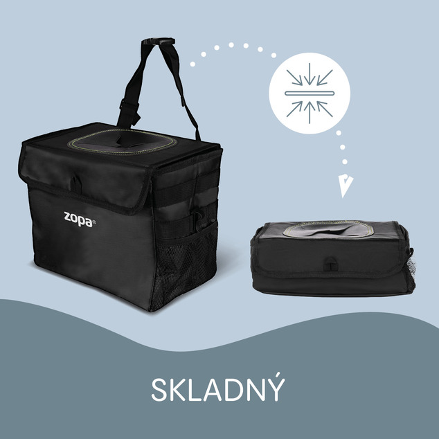 Vodotesný odpadkový kôš do auta s vekom, Black