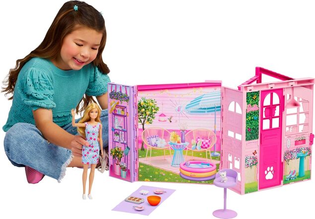 Mattel Barbie Hétvégi babaház, készlet babával