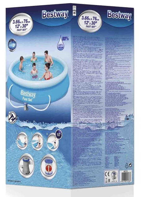 Bestway Bazén Fast Set 366 x 76 cm s filtráciou