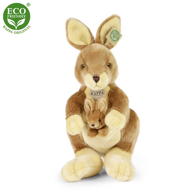 Plyšový klokan s mláďaťom 37 cm ECO-FRIENDLY