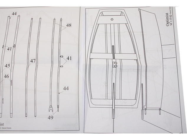 Krick Optimist plachetnica 1:10 kit