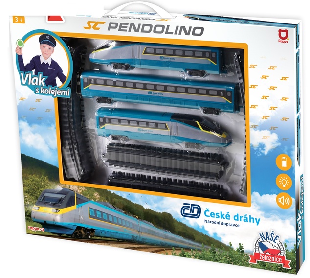 Vlak České dráhy SC Pendolino so zvukom a svetlom