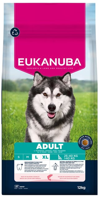 Krmivo EUKANUBA Adult Large rich in salmon and barley 12 kg
