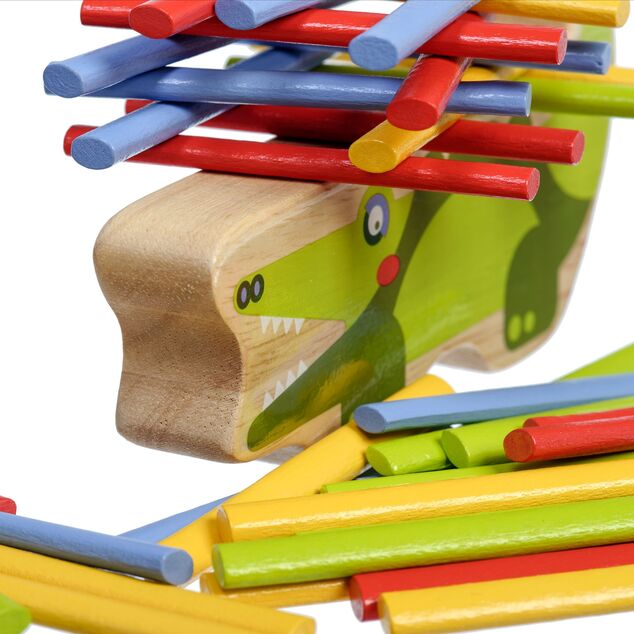 Lucy &amp; Leo 191 Krokodil - Holz-Balancespiel 41 Teile