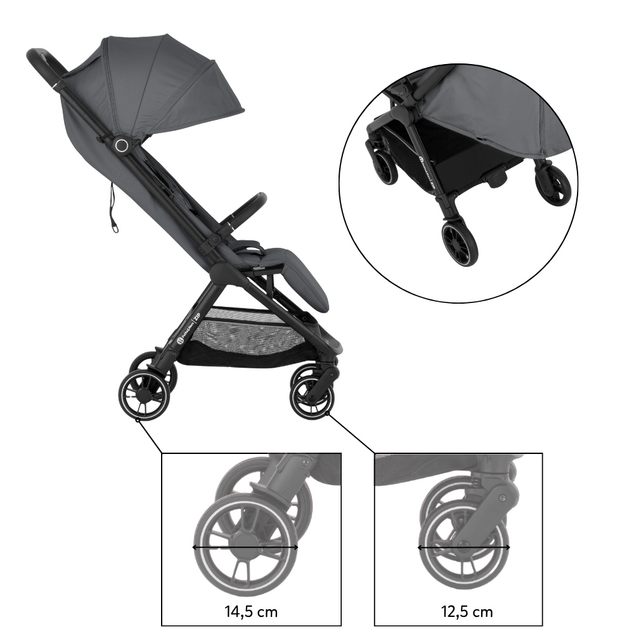 PETITE&amp;MARS Kočík športový Zip Smoky Anthracite