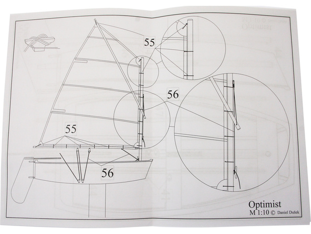 Krick Optimist plachetnica 1:10 kit