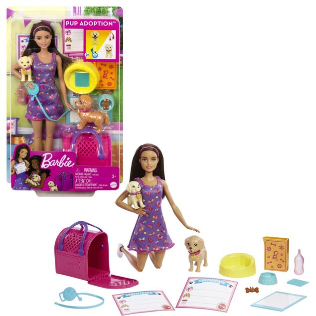 Mattel Barbie Bábika so psíkmi