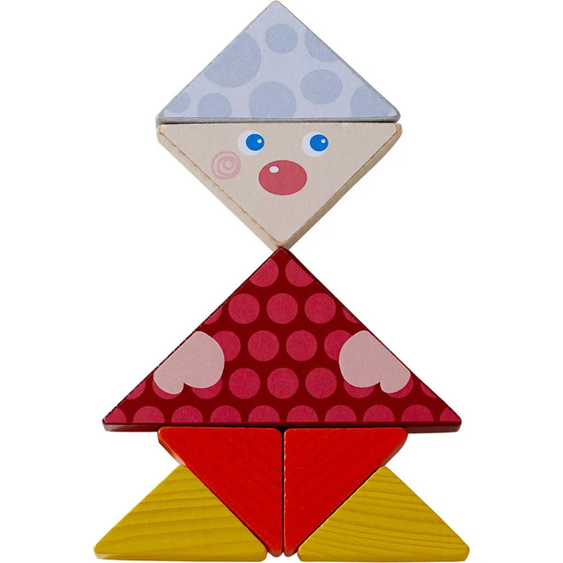 Haba Joc cu carduri prepoziționale Tangram Forme și figurine