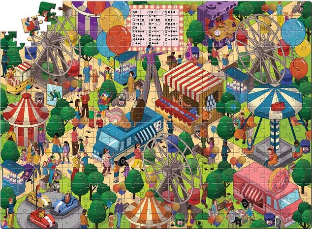 Clementoni MYSTERY PUZZLE 300 dielikov - Chyť zlodeja v lunaparku