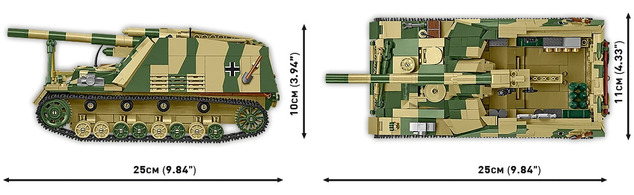 Cobi 2663 World War II Panzerhaubitze HUMMEL, 1:28, 1118 k, 2 f