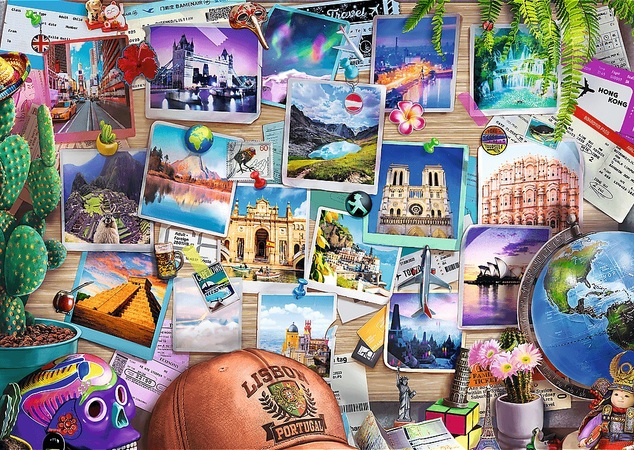 Trefl Puzzle 500 Premium Plus Tea Time: Spomienky z ciest