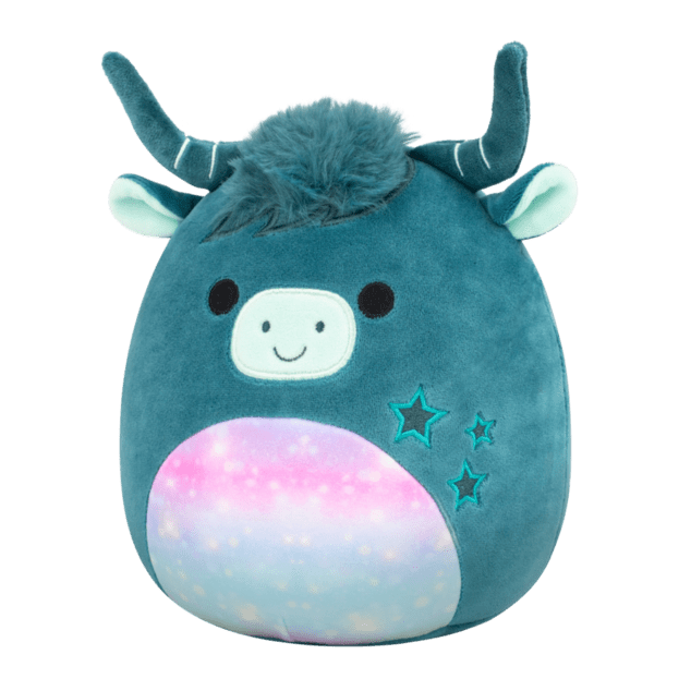 SQUISHMALLOWS Zelená horská krava - Clark, 13 cm
